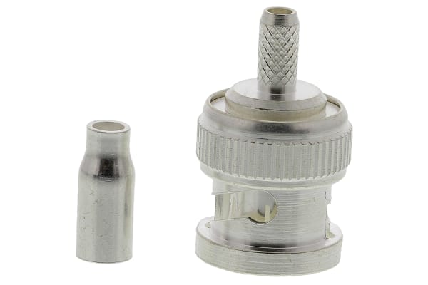 Product image for BNC straight plug,crimp, Ag, RG174,RG188