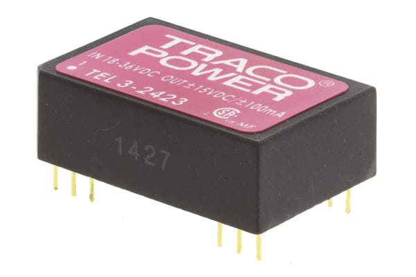 Product image for TEL32423 isolated DC-DC,+/-15V 3W.