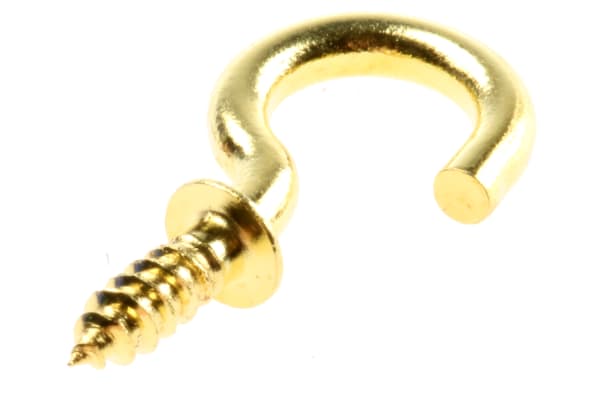 Product image for Brass shouldered cup hook,13mm