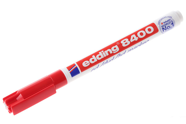 Product image for RED CD MARKER PEN,1MM STROKE WIDTH