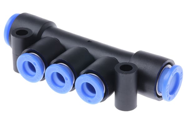 Product image for Pneumatic 1 sided manifolds,3x6mm outlet