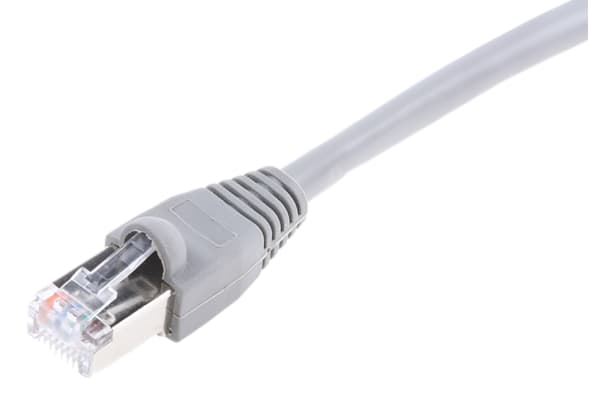 Product image for Grey Cat5e RJ45 STP patch lead,5m 25off