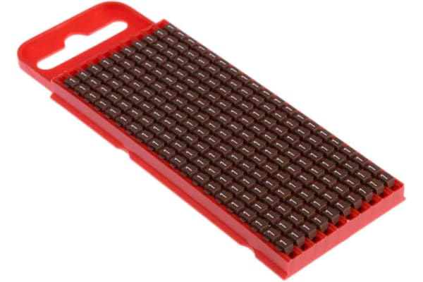 Product image for Brown clip on cable marker,size 1 type 1