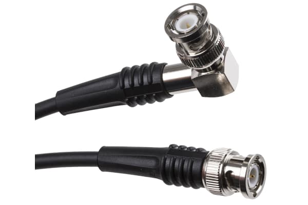 Product image for BNC plug to r/a plug cable, 50Ohm, RG-58