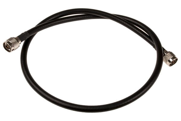 Product image for N plug to plug cable, 50 Ohm RG213, 1m