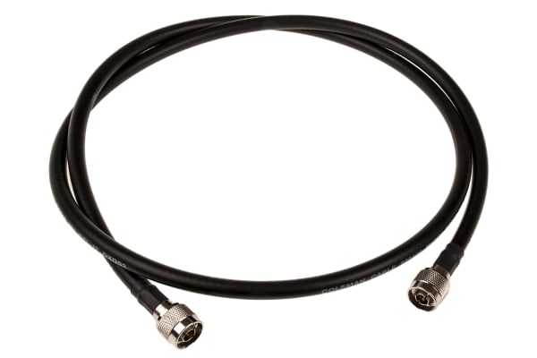 Product image for N plug to plug cable, 50 Ohm RG213, 1m