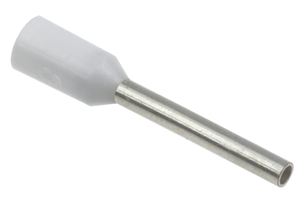 Product image for WHITE DIN STANDARD FERRULE,0.5SQ.MM WIRE