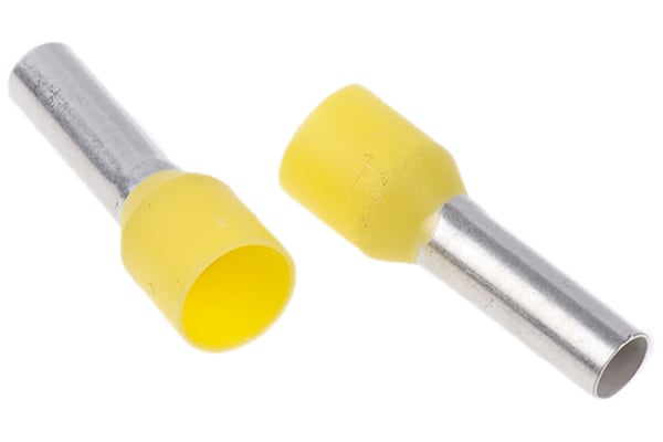 Product image for YELLOW DIN STANDARD FERRULE,6SQ.MM WIRE