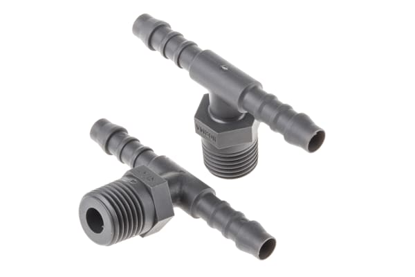 Product image for Tee connector,1/4in BSPT 6mm ID hose