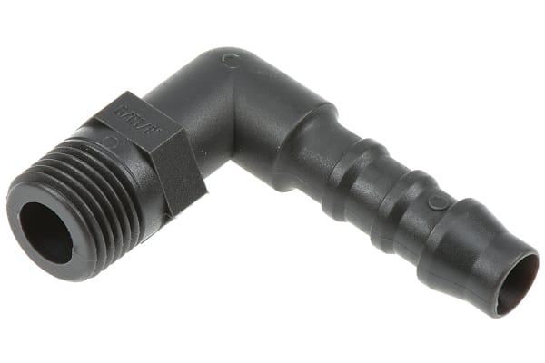 Product image for Elbow connector,1/8in BSPT 6mm ID hose