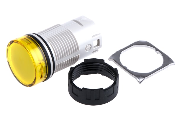 Product image for Yellow round pilot light head