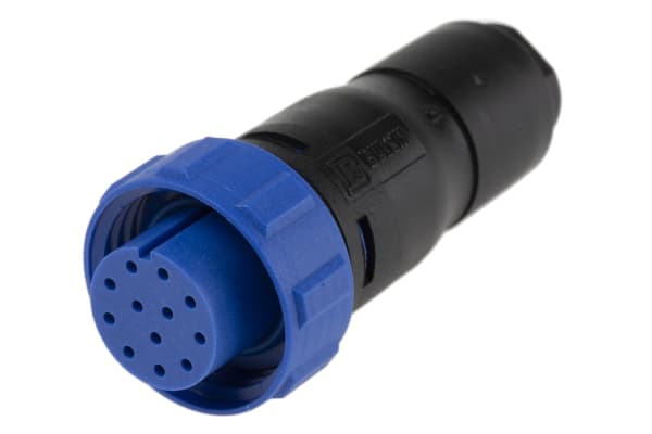 Product image for IP68 12 way cable socket,1A