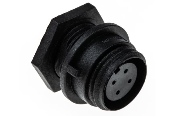 Product image for IP68 4 way chassis socket,5A