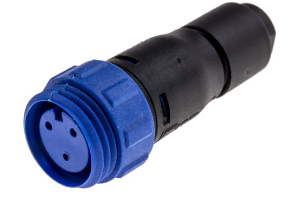 Product image for IP68 3 way cable coupler socket,8A