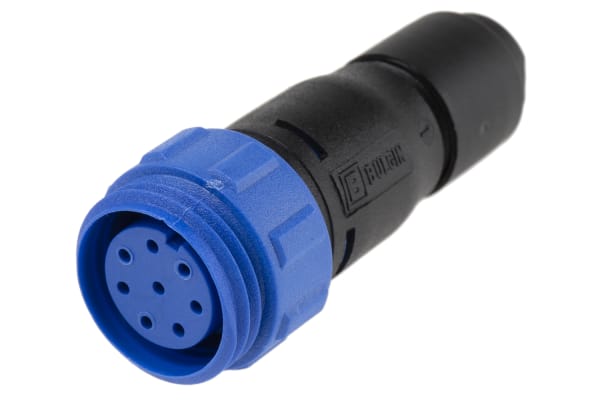 Product image for IP68 8 way cable coupler socket,5A