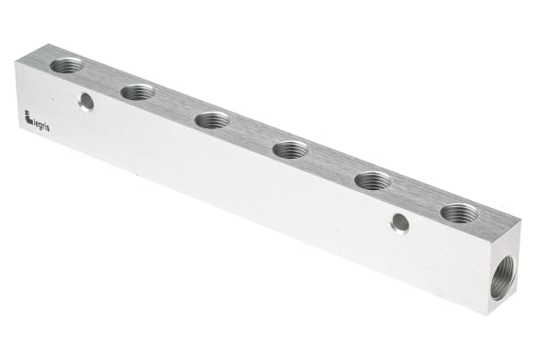 Product image for 6 outlet single sided manifold,G3/8 G1/4