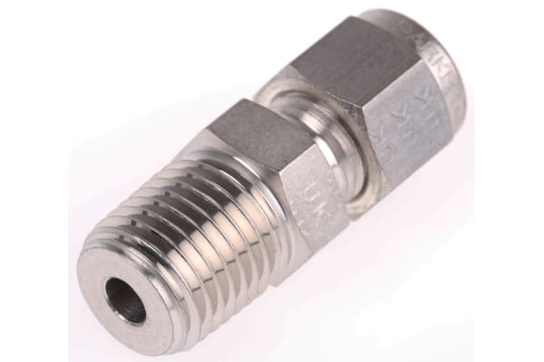 Product image for Straight connector,1/4in OD 1/4in NPT