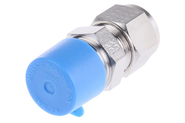 Product image for Straight connector,12mm OD 1/2 NPT