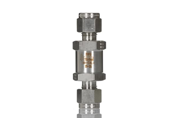 Product image for C series check valve,1/4in OD 25psi