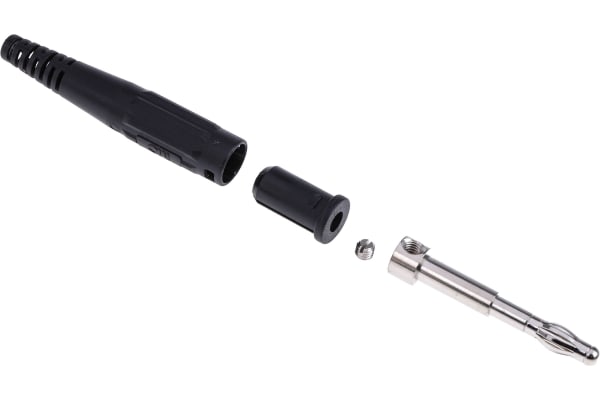 Product image for Black multilam spring-loaded plug,4mm