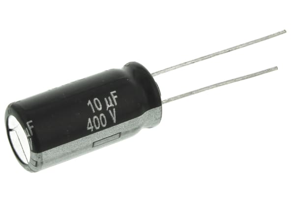 Product image for Al electrolytic cap ED type A, 10uF 400V