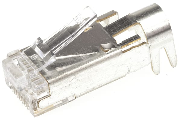 Product image for 8 WAY CAT5E SHIELDED RJ PLUG,1.5A 125VDC
