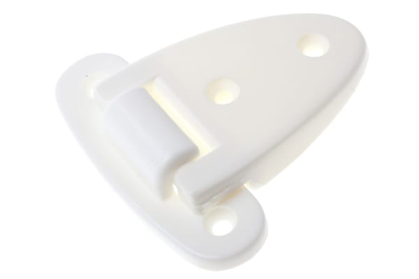 Product image for White plastic stay put hinge,61.5x60mm