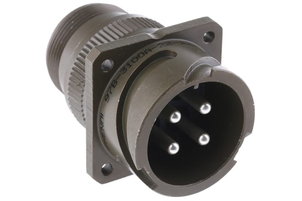 Product image for 4 WAY BAYONET LOCK CHASSIS PLUG,22-22