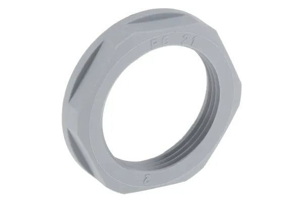 Product image for Locknut, nylon, grey, PG21, IP68