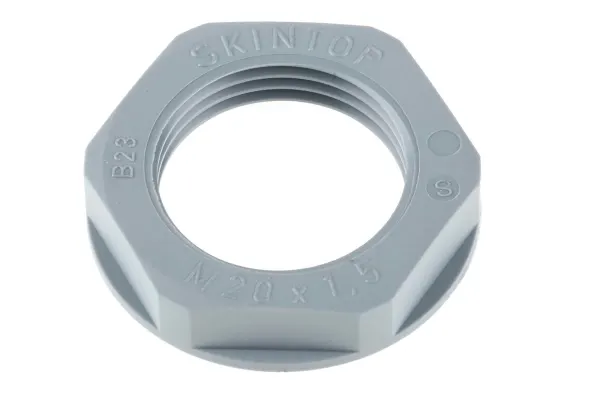Product image for Locknut, nylon, grey, M20, IP68