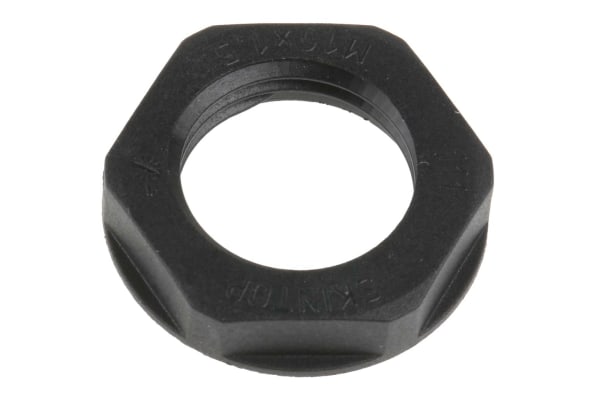 Product image for Locknut, nylon, black, M16, IP68