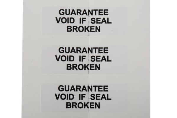 Product image for SAV label 'GUARANTEE.BROKEN',38x12.7mm