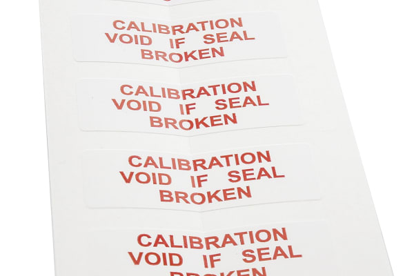 Product image for SAV label 'CALIBRATION.BROKEN',38x12.7mm
