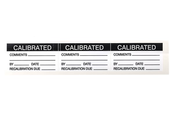 Product image for Black large writeon label 'CALIBRATED'