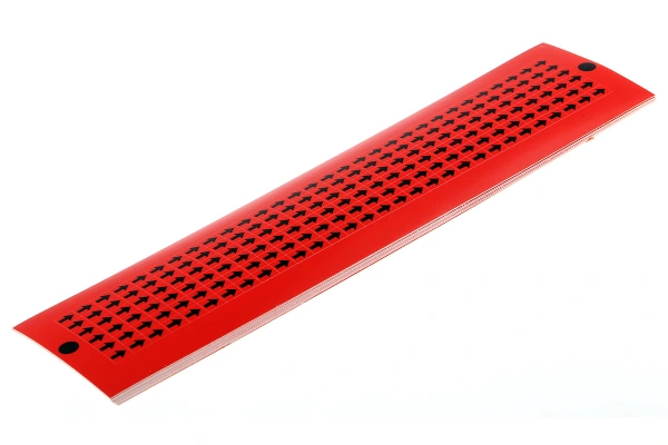 Product image for Black on red inspection arrow,7.6x6.4mm
