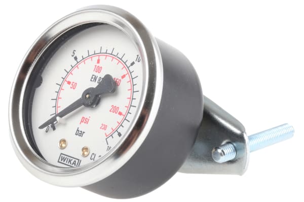 Product image for PANEL MOUNT PRESSURE GAUGE,0-16BAR G1/8B