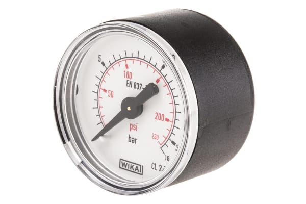 Product image for PRESSURE GAUGE,40MM DIA 0-16BAR R1/8