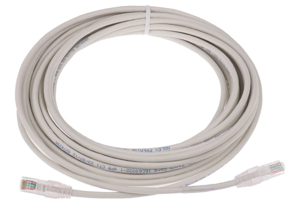 Product image for GREY POWERCAT5E UTP PATCH LEAD,10M