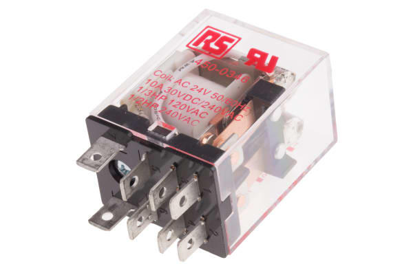 Product image for Non indicating relay, 10A DPDT 24Vac