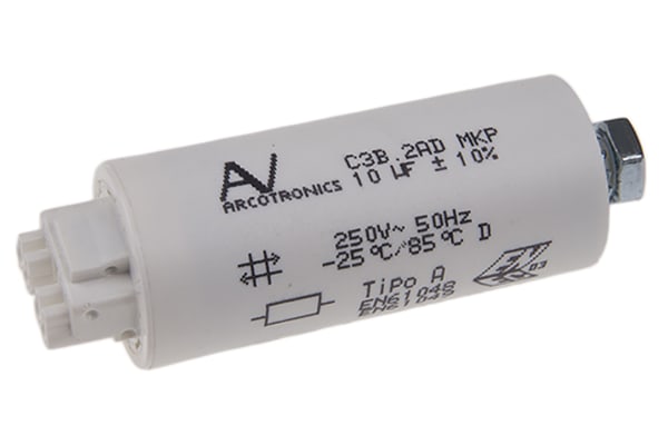 Product image for MKP C3B lighting capacitor,10uF 250Vac