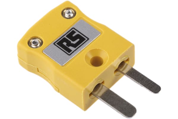 Product image for Type K Yellow minature plug 4mm cable