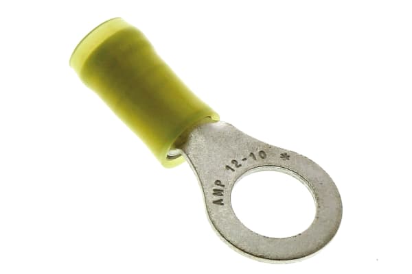 Product image for Ring terminal,PIDG,yellow, AWG 12-10, M8