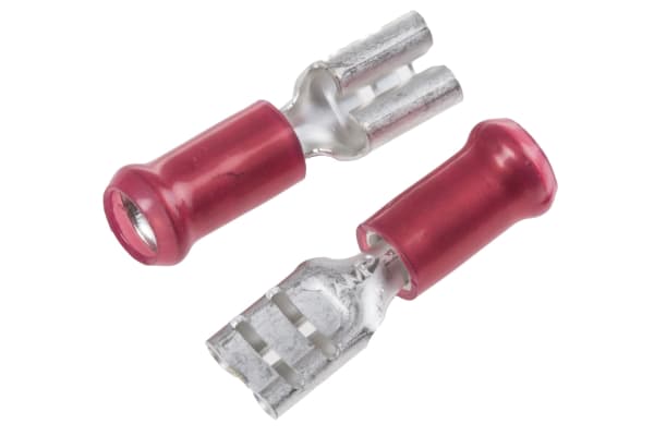 Product image for Receptacle terminal, PIDG FASTON 187,red