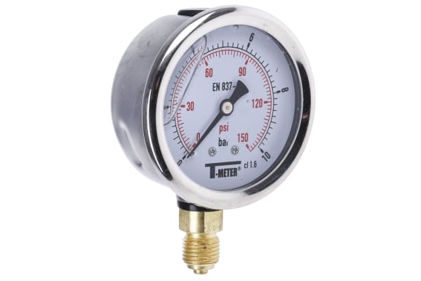 Product image for 63MM PRESSURE GAUGE  0 - 10BAR