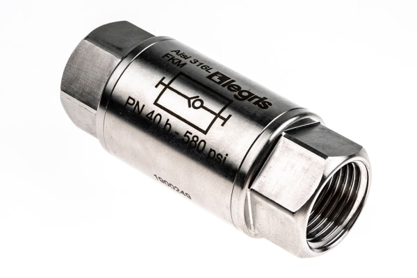 Product image for S/STEEL NON-RETURN VALVE,1/2IN F-F BSP