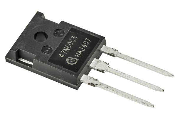 Product image for N-Channel MOSFET, 47 A, 650 V, 3-Pin TO-247 Infineon SPW47N60C3FKSA1