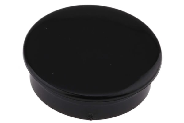 Product image for Black 21mm dia cap for 6mm shaft knob