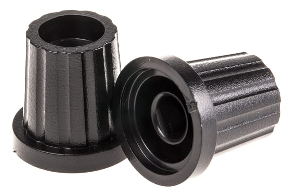 Product image for Matt black plastic moulded push-on knob