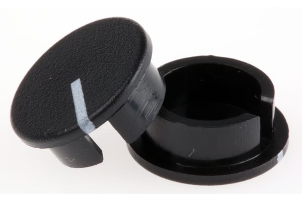 Product image for Black cap for push-on knob,19mm dia