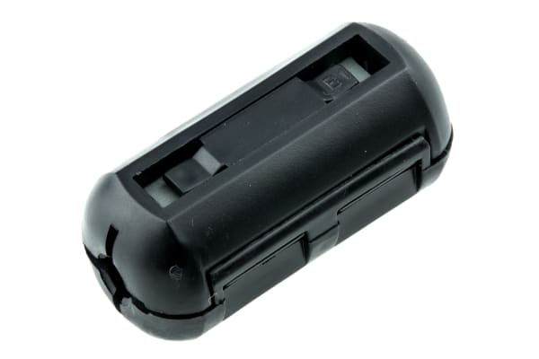 Product image for Fair-Rite Openable Ferrite Sleeve, 17.3 x 8.4 x 36.2mm, For EMI Suppression, Apertures: 1, Diameter 5.1mm